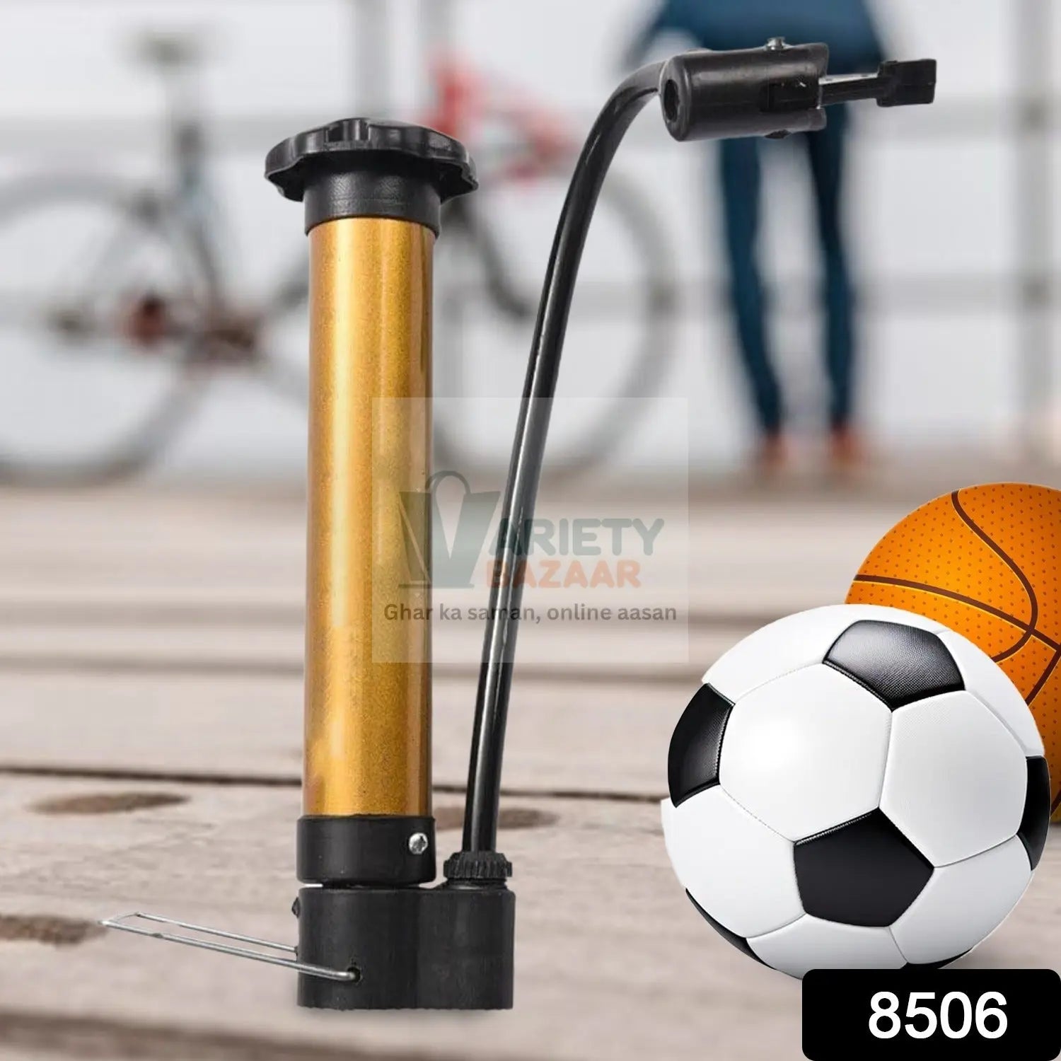 Hand Air Ball Pump – Portable Metal Inflator for Basketball, Soccer & More Variety Bazaar