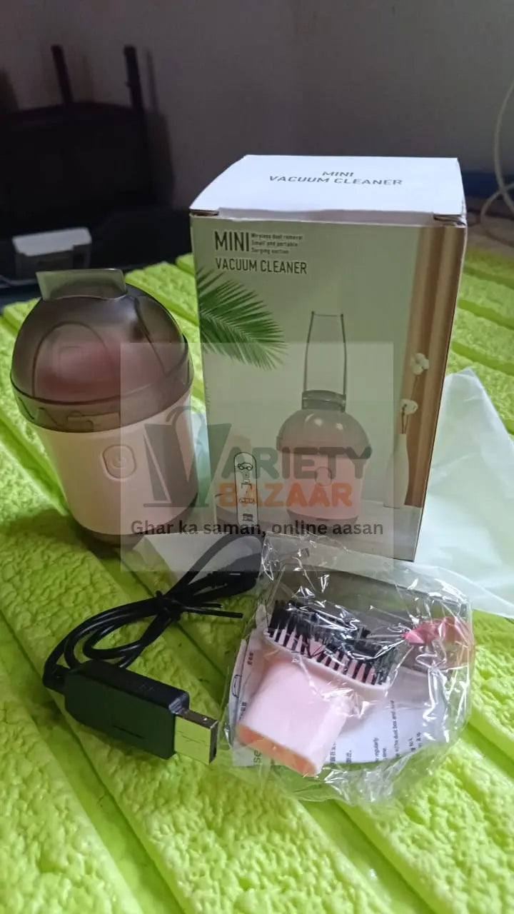 Handheld Vacuum Cleaner, Cordless Desktop Vacuum Cleaner One Button Switch for Office (1 pc) Variety Bazaar