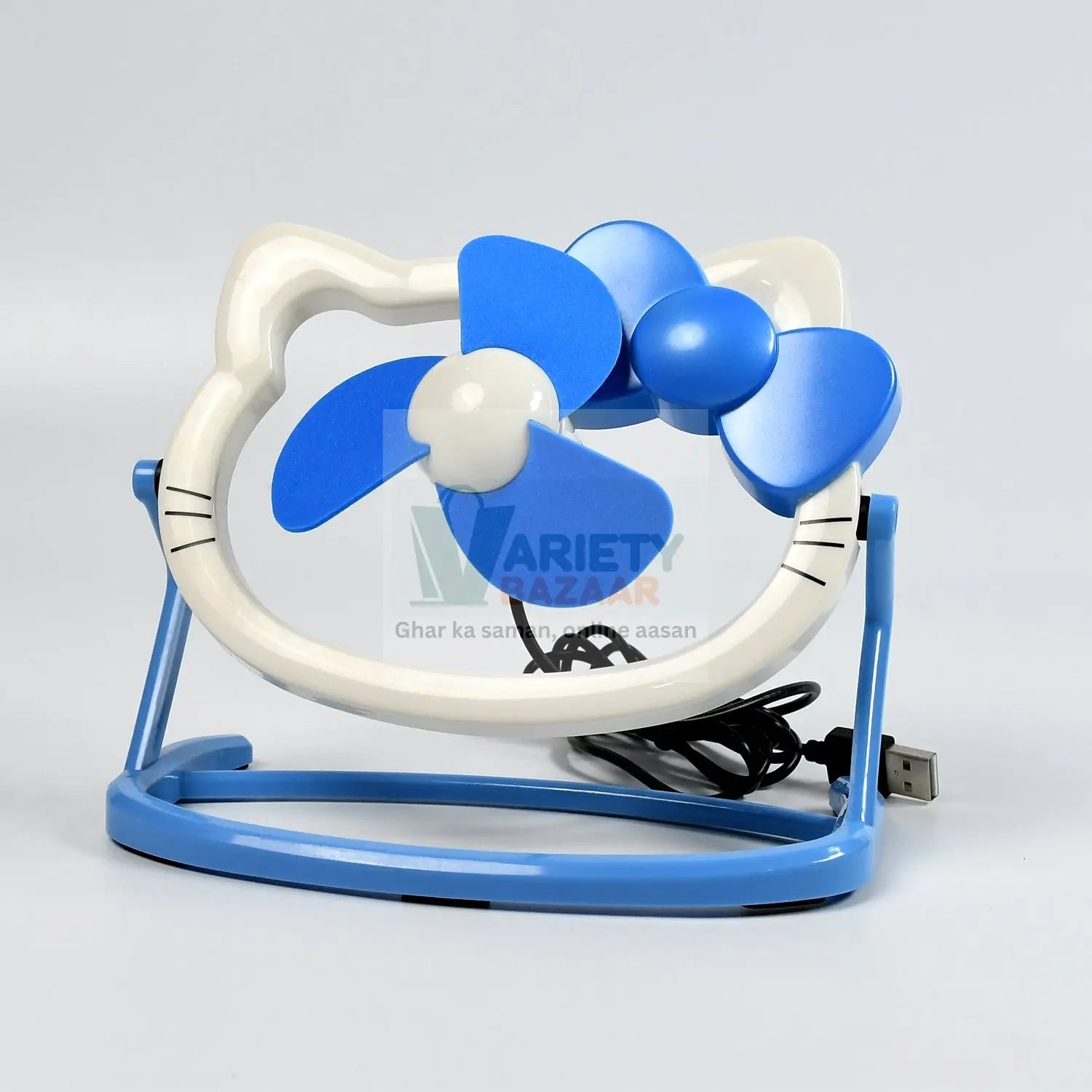 Hello Kitty USB Mini Fan: Cute, Quiet & Portable Desk Buddy (Battery Not Included) Variety Bazaar