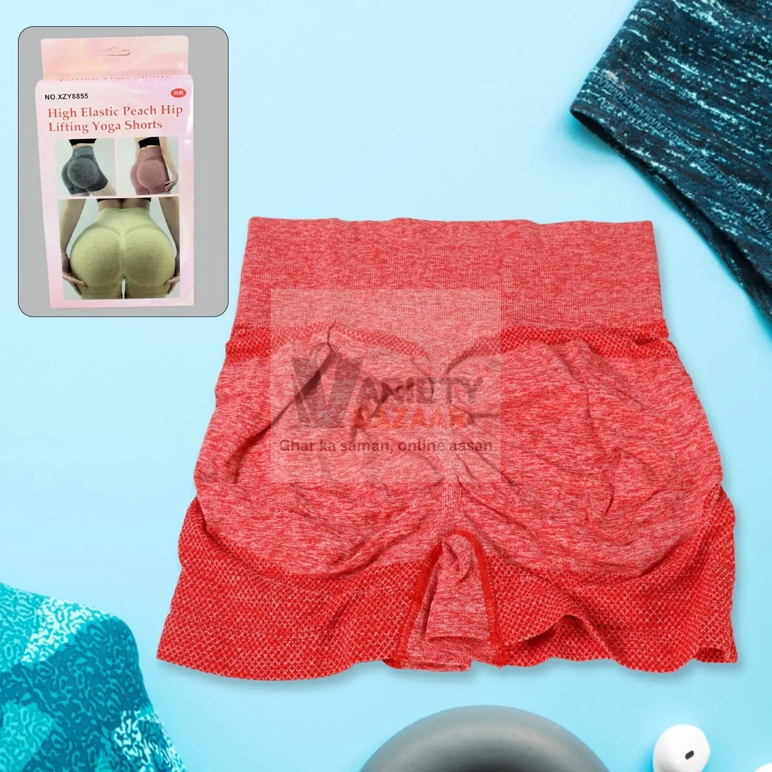 High Elastic Peach hip Lifting Yoga Shorts Women's Running Sports High Fitness Athletic Waist Yoga Workout Yoga Pants / Shorts Elastic Dress Soft Yoga Pants / Shorts Variety Bazaar