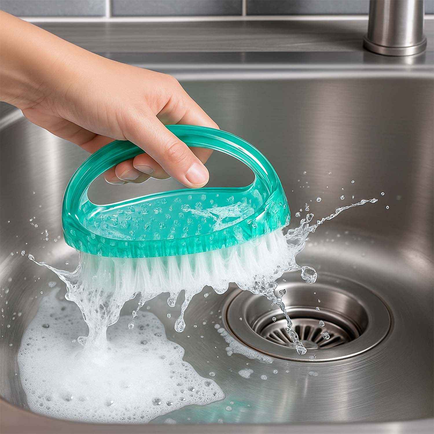 Heavy-duty Multi-purpose Cleaning Brush With Ergonomic Handle (1 Pc)