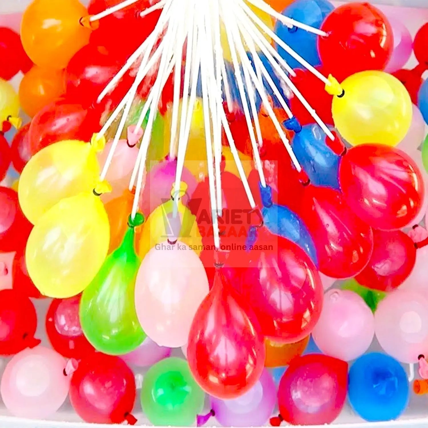 Holi Magic Water Balloons for Kids - 111 pcs (Multicolor) Variety Bazaar