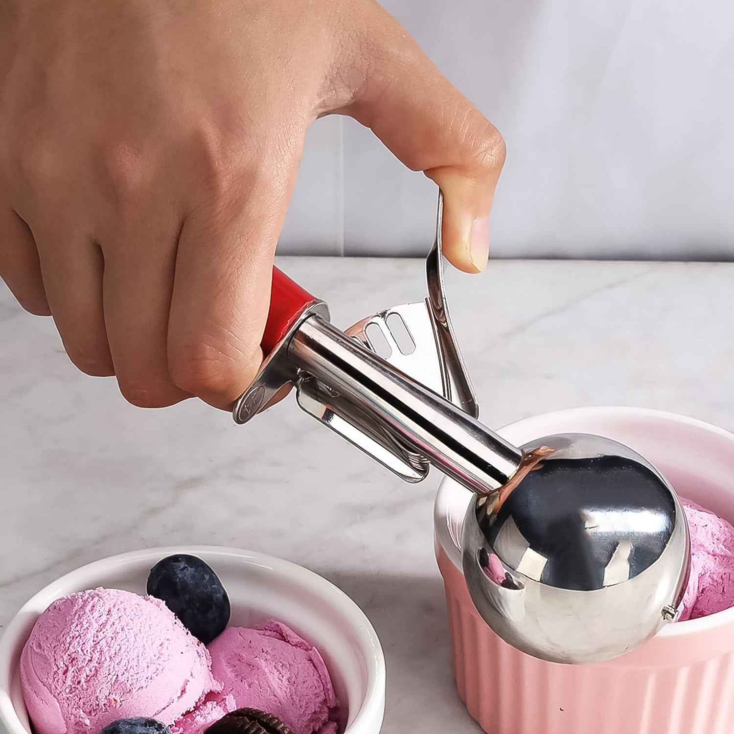 Apex Ice Cream Scoop  70 Ml Stainless Steel Head With Ergonomic Handle (1 Pc)