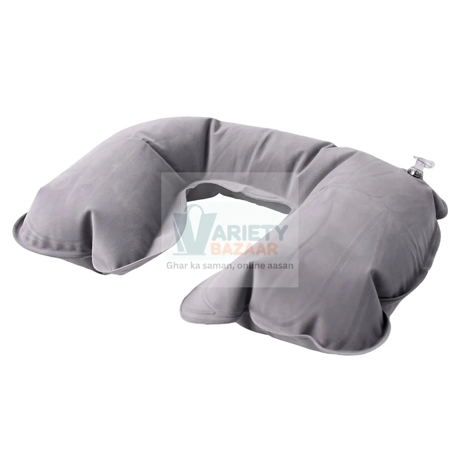 Inflatable & Foldable, Pillow U Shape Air Cushion Travel Pillow (1 Pc / Mix Color) Variety Bazaar
