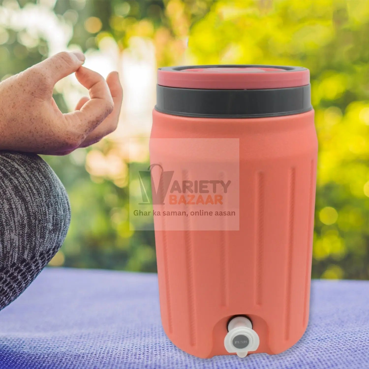 Insulated Plastic Water Rover Jug with a Sturdy Handle, Water Jug Camper with Tap Plastic Insulated Water Water Storage Cool Water Storage for Home & Travelling (2500ML, 7500ML, 12000ML) Travel Sahayak