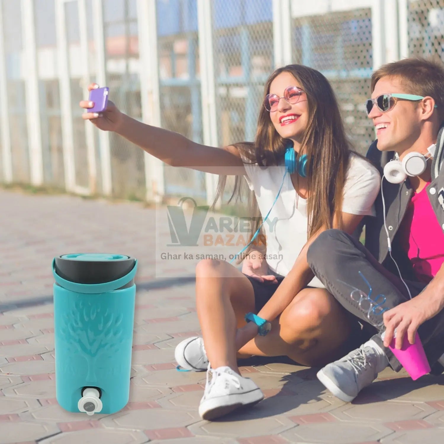 Insulated Plastic Water Rover Jug with a Sturdy Handle, Water Jug Camper with Tap Plastic Insulated Water Water Storage Cool Water Storage for Home & Travelling (2500ML, 7500ML, 12000ML) Travel Sahayak