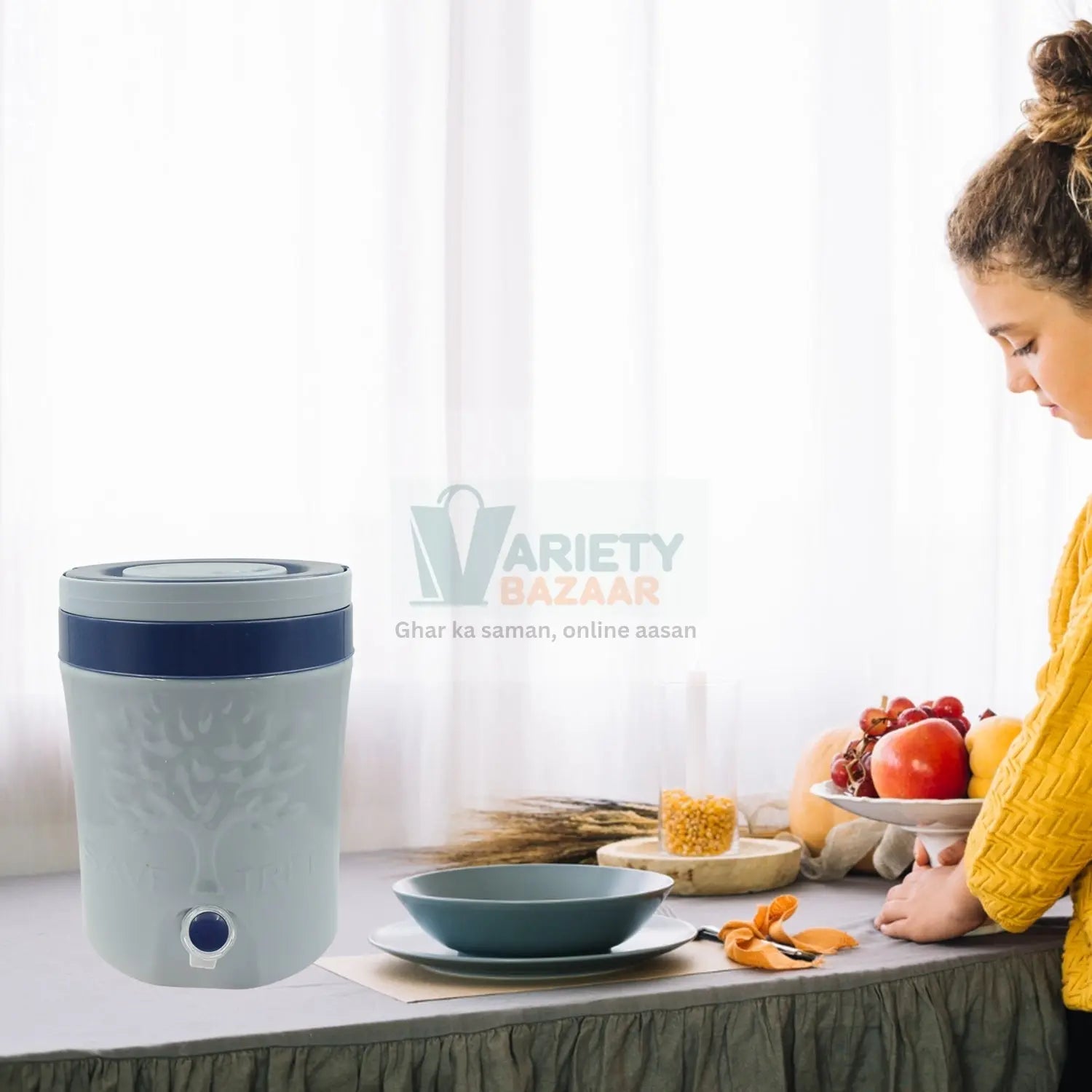 Insulated Plastic Water Rover Jug with a Sturdy Handle, Water Jug Camper with Tap Plastic Insulated Water Water Storage Cool Water Storage for Home & Travelling (2500ML, 7500ML, 12000ML) Travel Sahayak