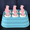 6 Cavity Popsicle Molds Plastic Giraffe Shape Ice Moulds (1 Pc)