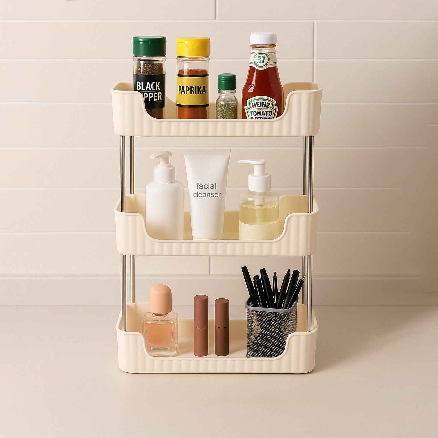 3-tier Multipurpose Storage Organizer Rack Shelf (1 Set)