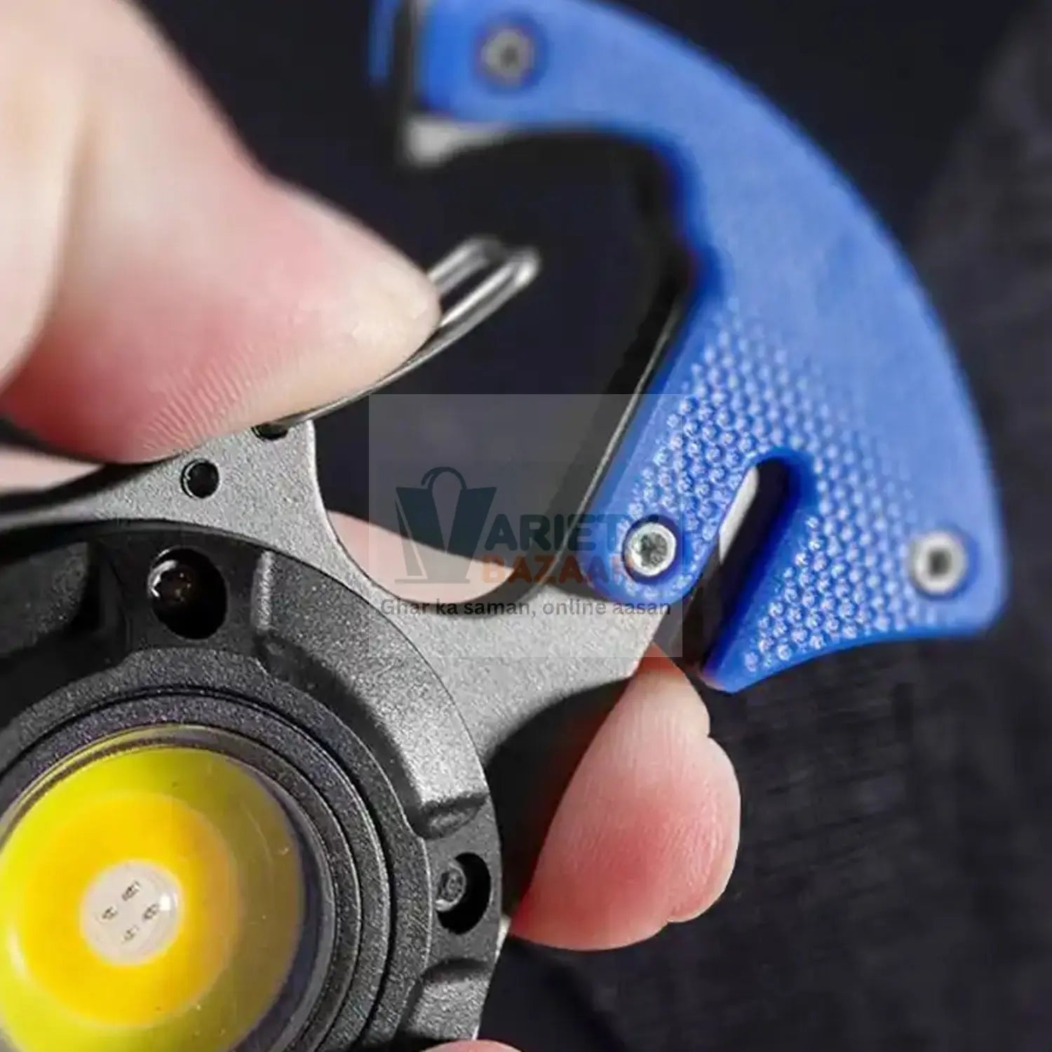 Keychain Led Flashlight Rechargeable Multi Function 6 Lighting Modes Pocket Key Chain Flash Light USB for Outdoor Camping,Walking With Cigarette Lighter Variety Bazaar