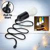 LED Pull Cord Light – Hanging Black LED Bulb (1 Pc) Variety Bazaar