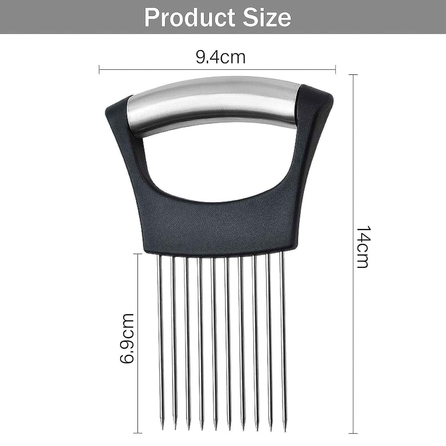 Stainless Steel Onion Cutter  Vegetable Slicer Holder Tool (1 Pc)