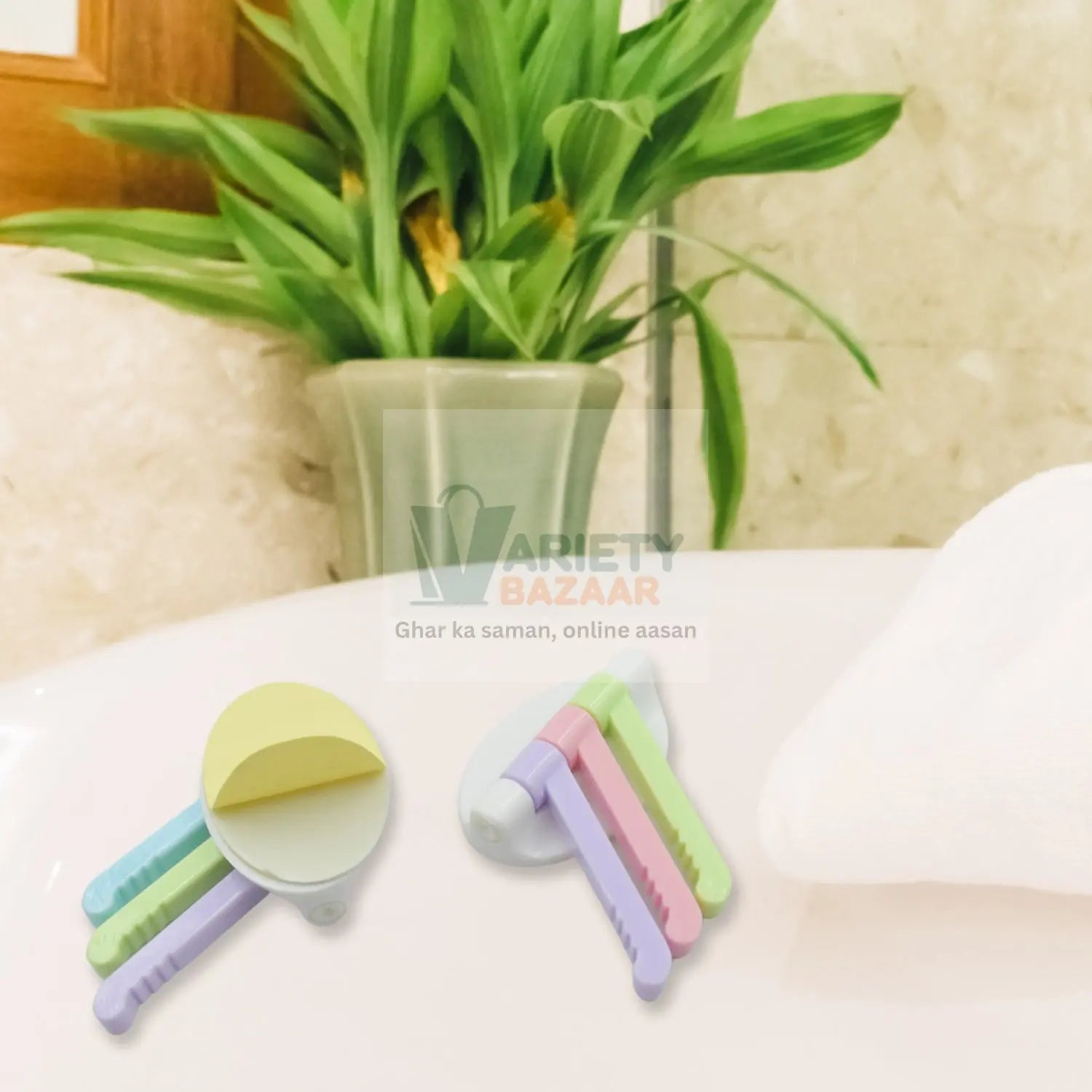 MULTIPURPOSE STRONG HOOK SELF-ADHESIVE HOOKS FOR WALL HEAVY PLASTIC HOOK, STICKY HOOK HOUSEHOLD FOR HOME , DECORATIVE HOOKS, BATHROOM & ALL TYPE WALL USE HOOK , SUITABLE FOR BATHROOM, KITCHEN, OFFICE Travel Sahayak