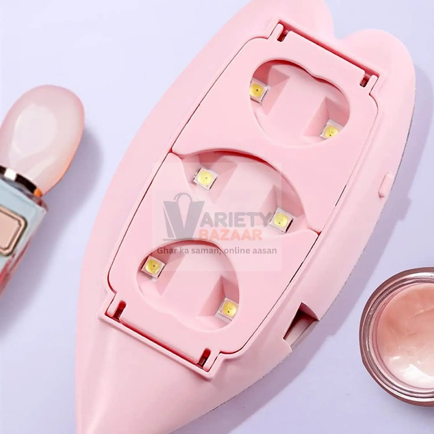 Mini Nail Lamp 6W UV LED Dryer – Compact USB Nail Dryer for Gel Polish, Nail Art, Home & Salon Use (1 Pc) Variety Bazaar