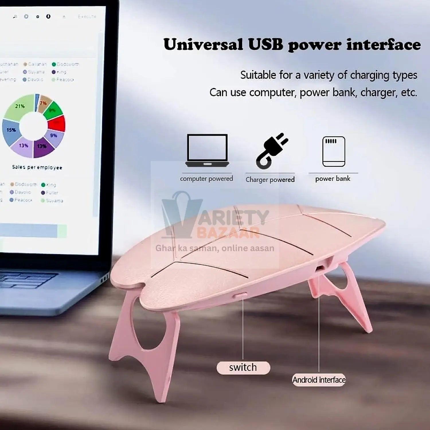 Mini Nail Lamp 6W UV LED Dryer – Compact USB Nail Dryer for Gel Polish, Nail Art, Home & Salon Use (1 Pc) Variety Bazaar