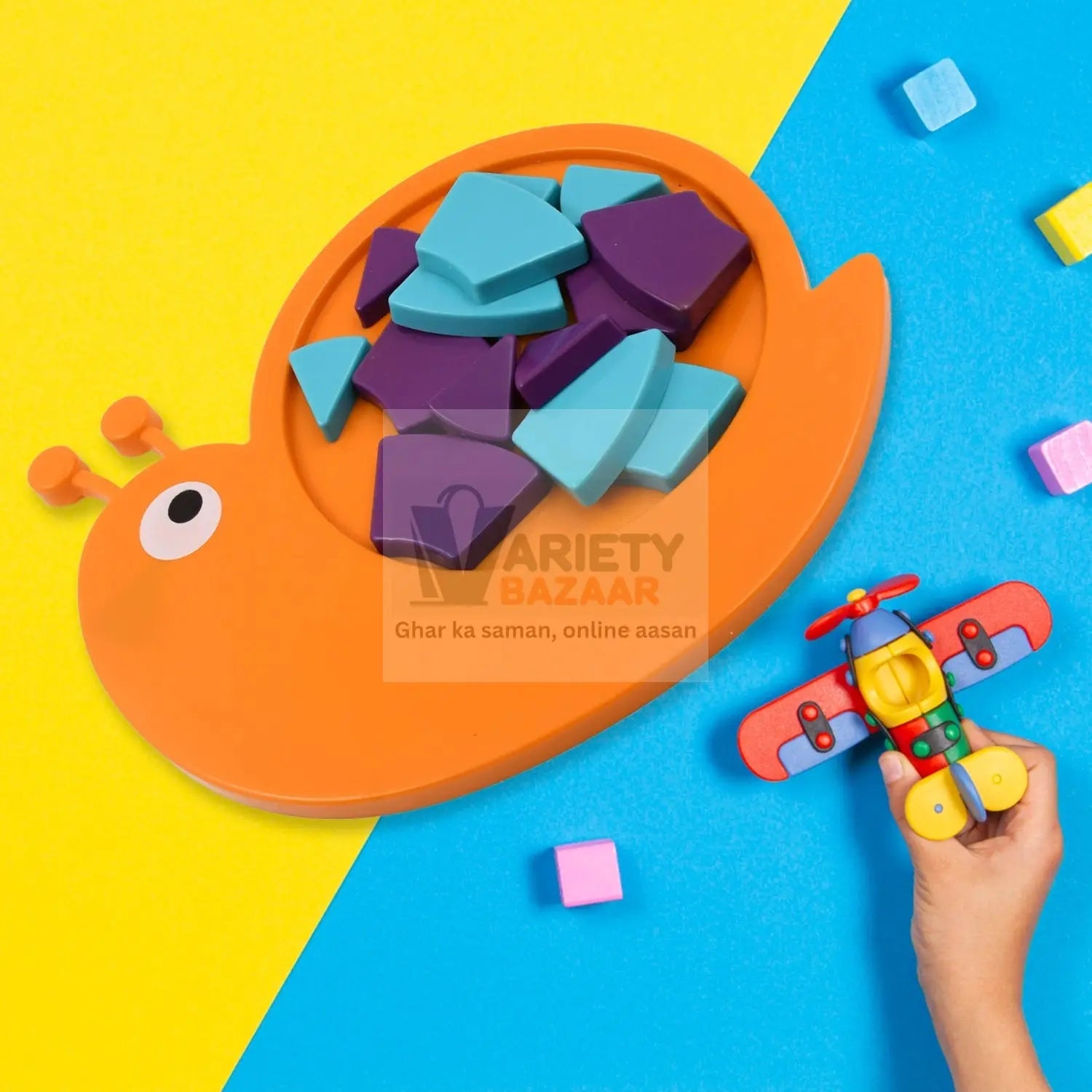 Mini Snail Puzzle – STEM Educational Toy, Puzzle Games for Ages 3-6 (Mix Color) Variety Bazaar