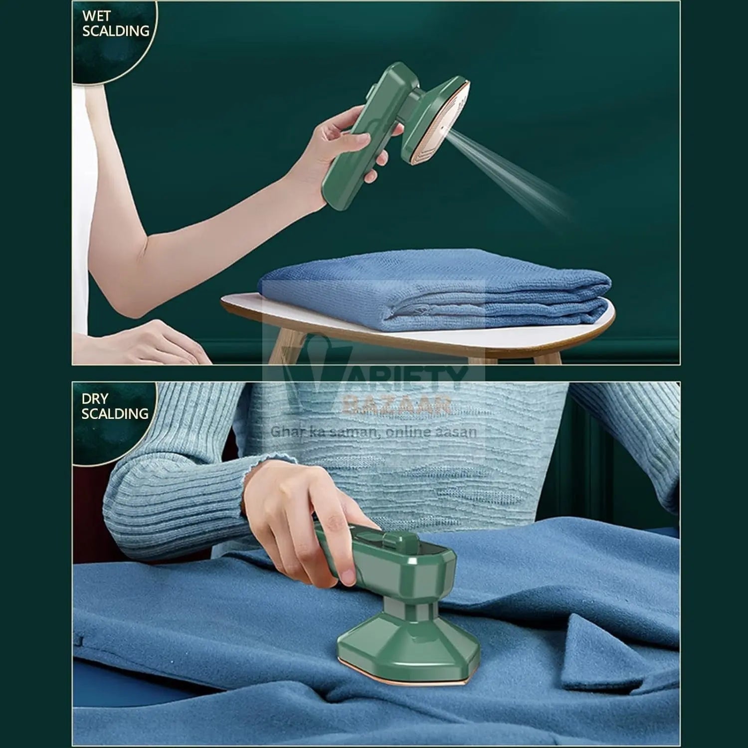 Mini Steamer & Iron: 2-in-1 Portable Travel Friendly Variety Bazaar