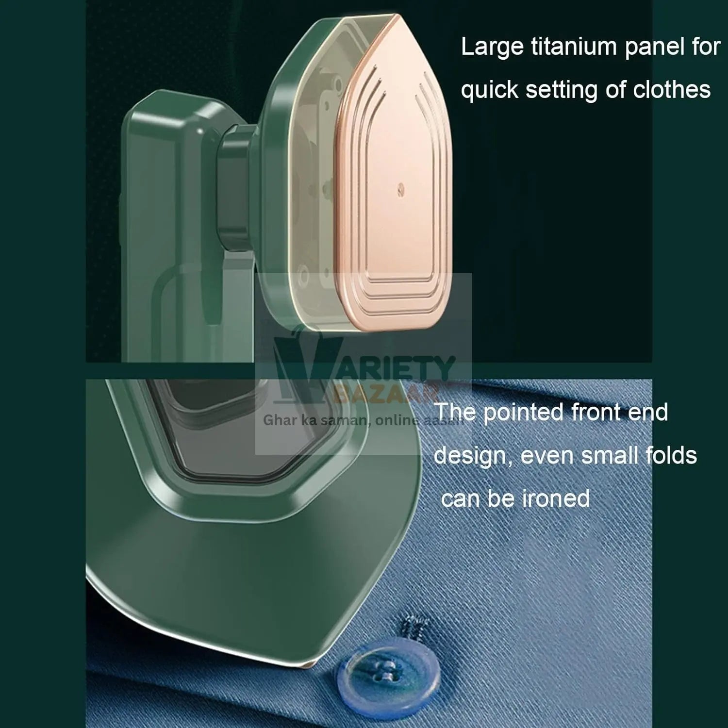 Mini Steamer & Iron: 2-in-1 Portable Travel Friendly Variety Bazaar