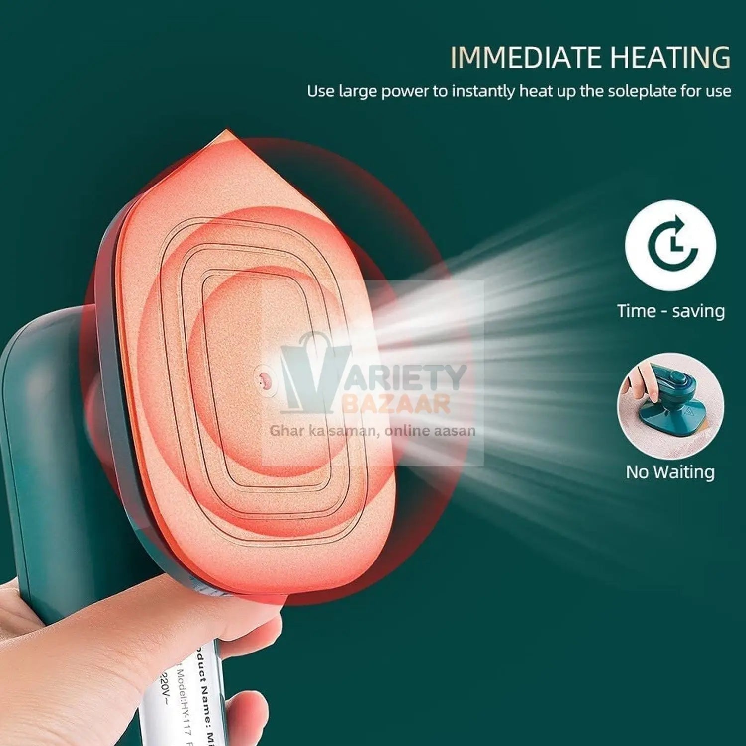 Mini Steamer & Iron: 2-in-1 Portable Travel Friendly Variety Bazaar