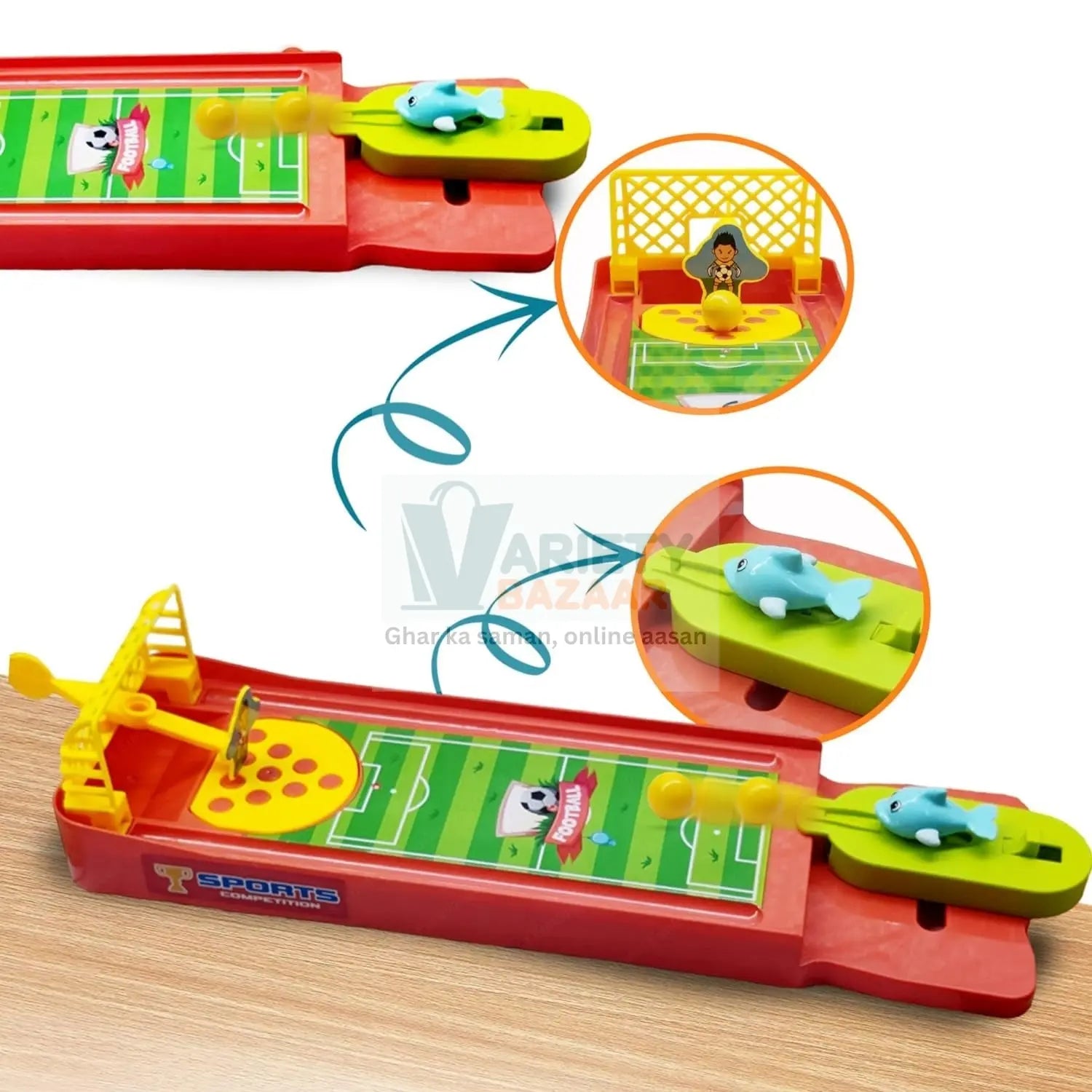 Mini Table Top Finger Football Game for Kids-Desktop Game for Kids & Adults, Fun Indoor Finger Bowling Game for Boys & Girls, Family Board Game Variety Bazaar