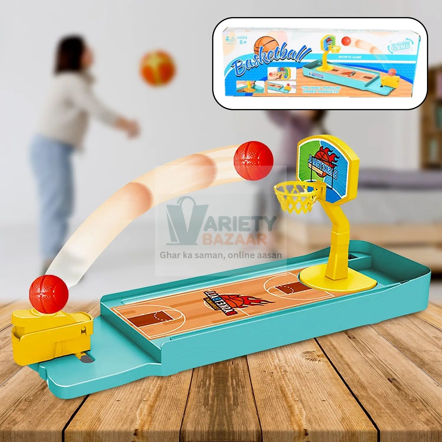 Mini Table top Finger Basketball & Bowling Game – Indoor Family Fun for Kids & Adults Variety Bazaar