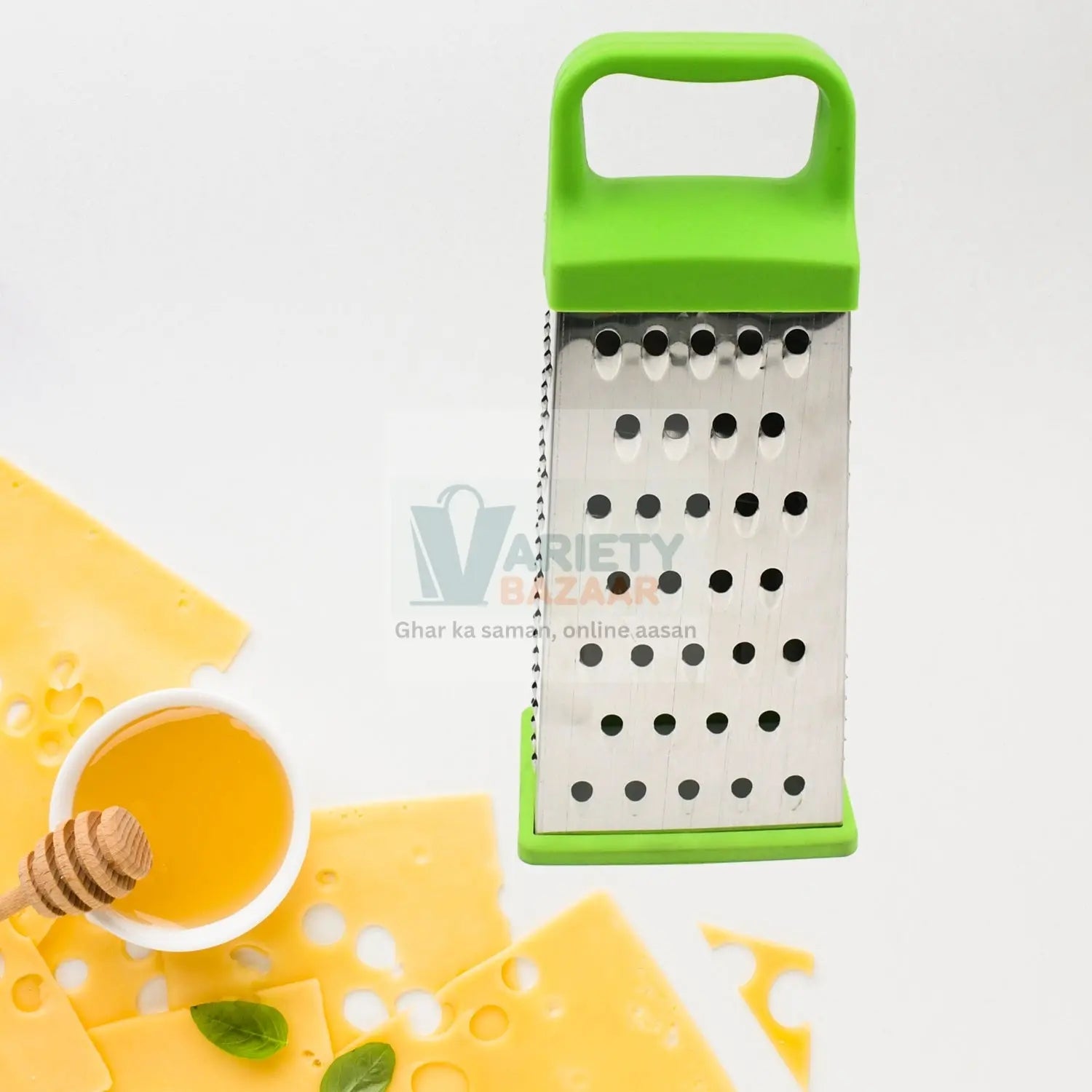 Miracle 5 In 1 Multifunctional Stainless Steel, Cheese Grater With Handle Stainless Steel Material Food Grater For Carrot, Cheese, Panner, Lemon or orange Peel and other Vegetable & Fruit   travel sahayak