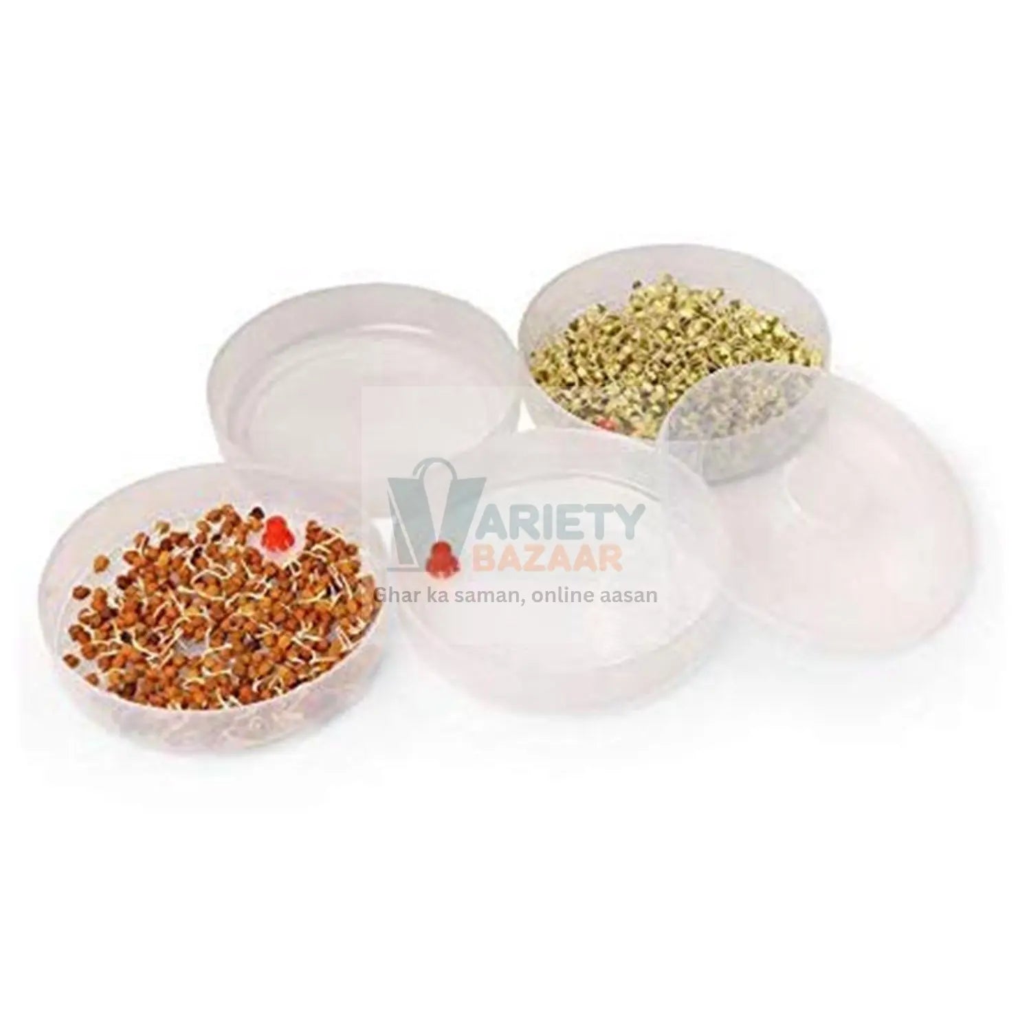 Miracle Plastic Healthy Hygienic Sprout Maker with 3 Compartments for Home, Kitchen (1 Pc) travel sahayak