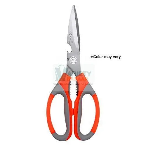 Multi-Function Kitchen Household for Vegetables, Fruit, Cheese & Meat Slices with Bottle Opener Stainless Steel Sea Food Scissor Travel Sahayak