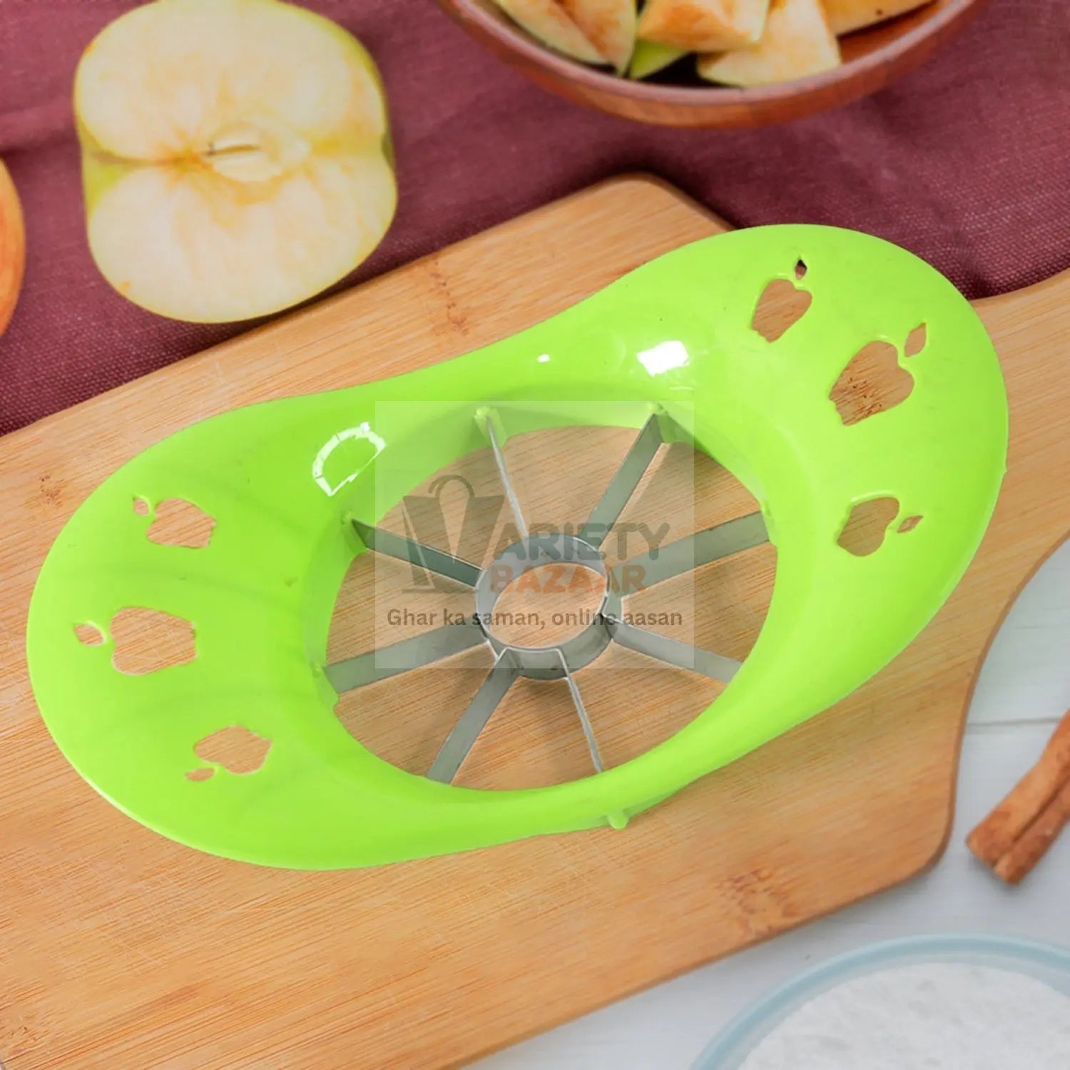 Multi Purpose Fruit Slicer Apple Cutter Regular With 8 Stainless Steel Blades Apple Slicer (1 Pc) Variety Bazaar
