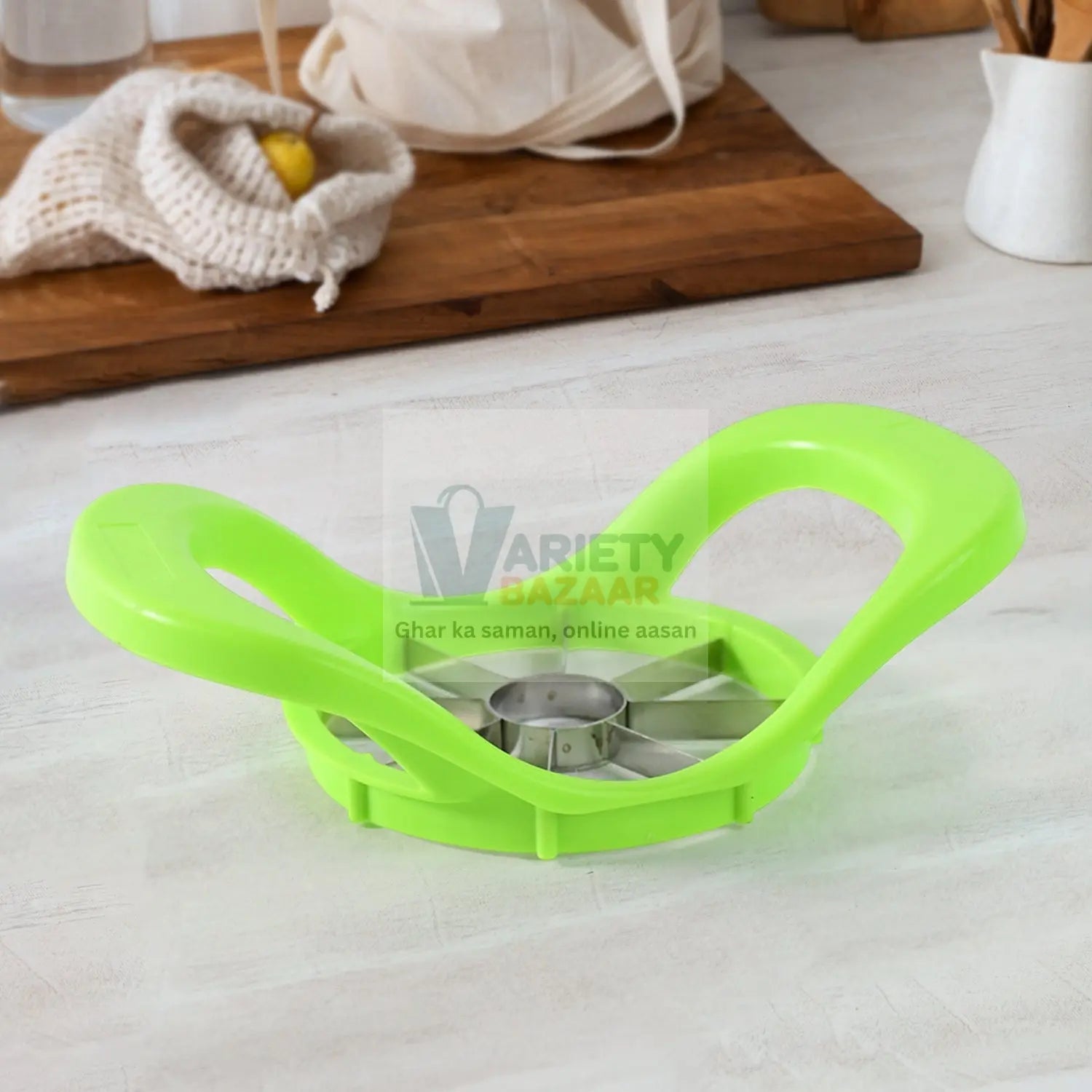 Multi Purpose Fruit Slicer Apple Cutter Regular With 8 Stainless Steel Blades Apple Slicer (1 Pc) Variety Bazaar