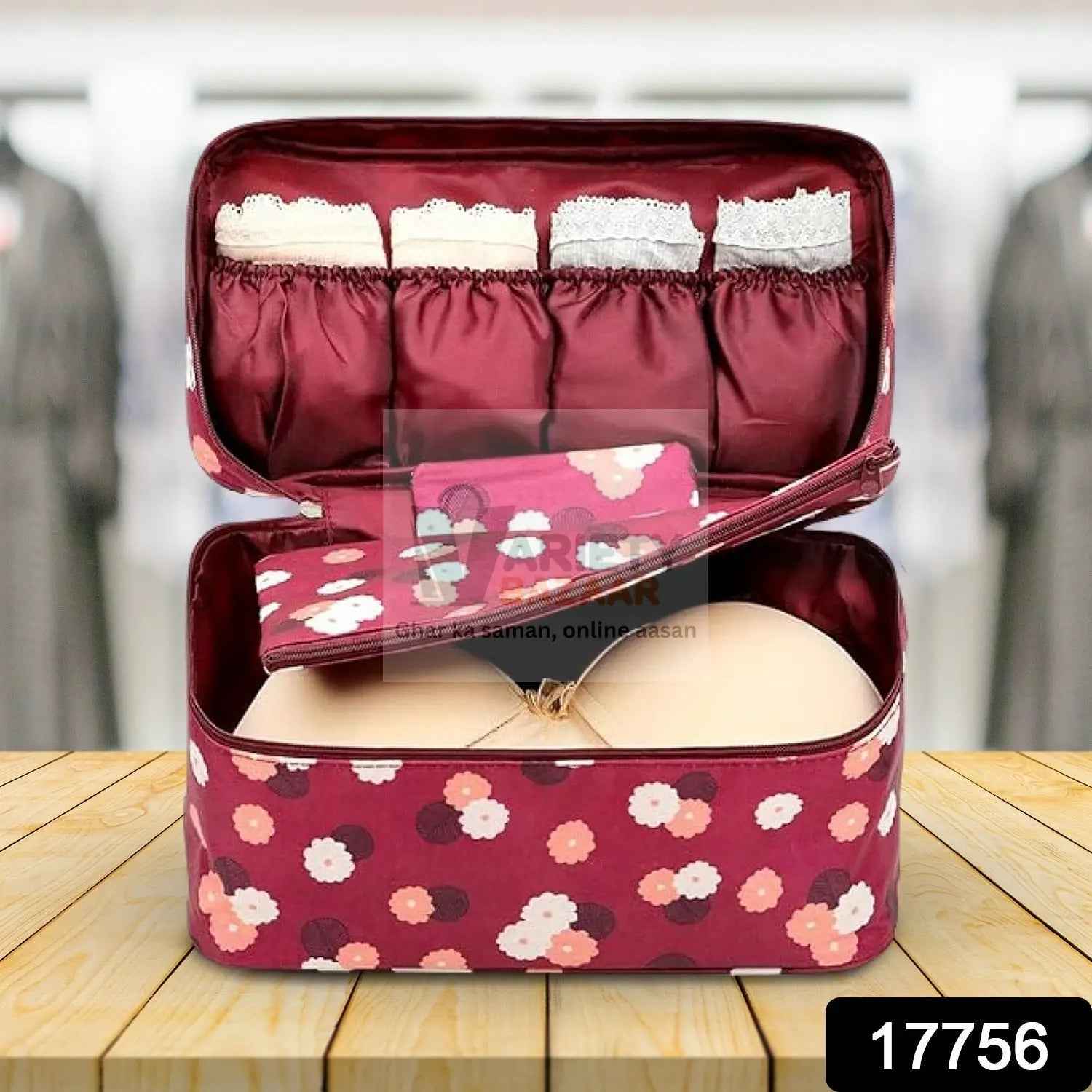Multi Purpose Storage Bag, Underwear Storage Bag, Bra Organizer Bag Underwear Pouch, Waterproof Cosmetic Travel Bag, Lingerie Toiletry Wash Storage Case, Baby Diaper Bag (1 Pc)