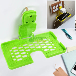 Multi-Purpose Wall Holder Stand for Charging Mobile, Just Fit in Socket and Hang (Mix Color / 1 pc) Variety Bazaar