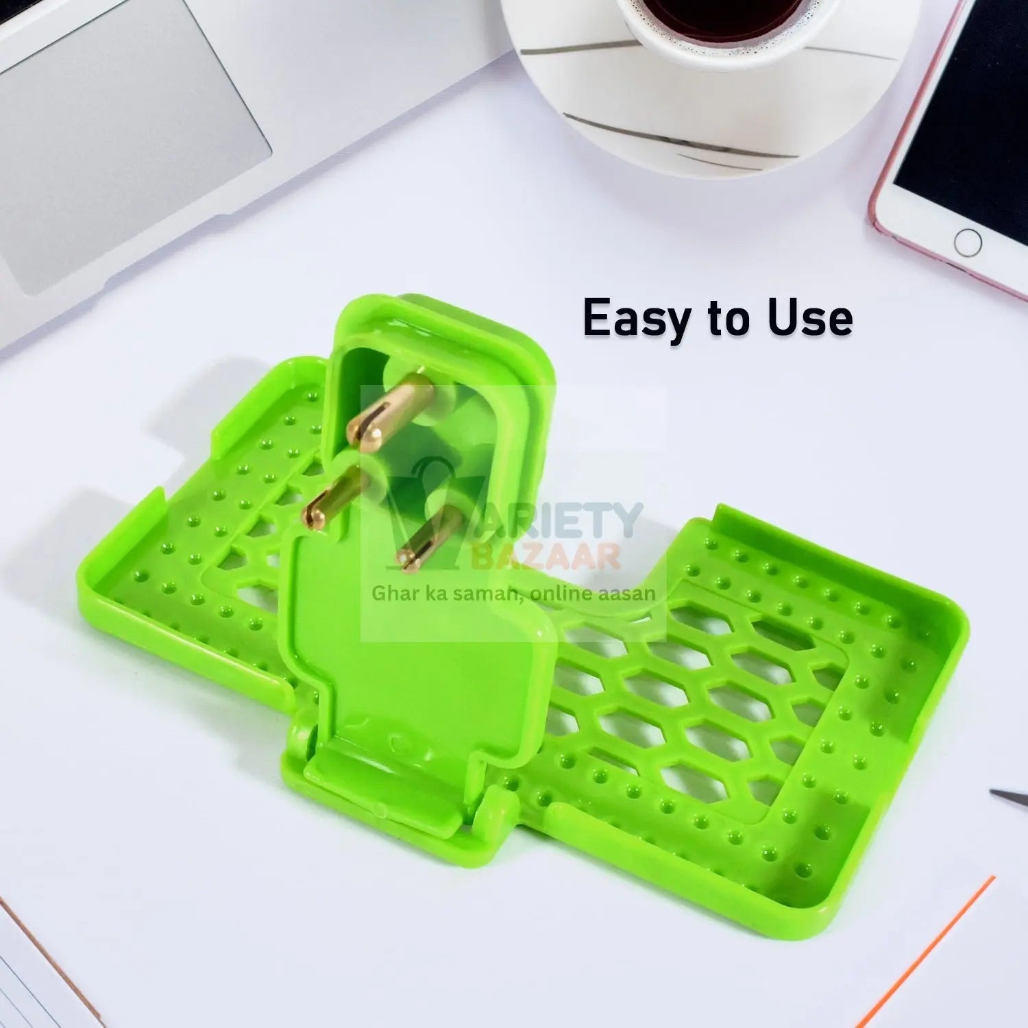 Multi-Purpose Wall Holder Stand for Charging Mobile, Just Fit in Socket and Hang (Mix Color / 1 pc) Variety Bazaar