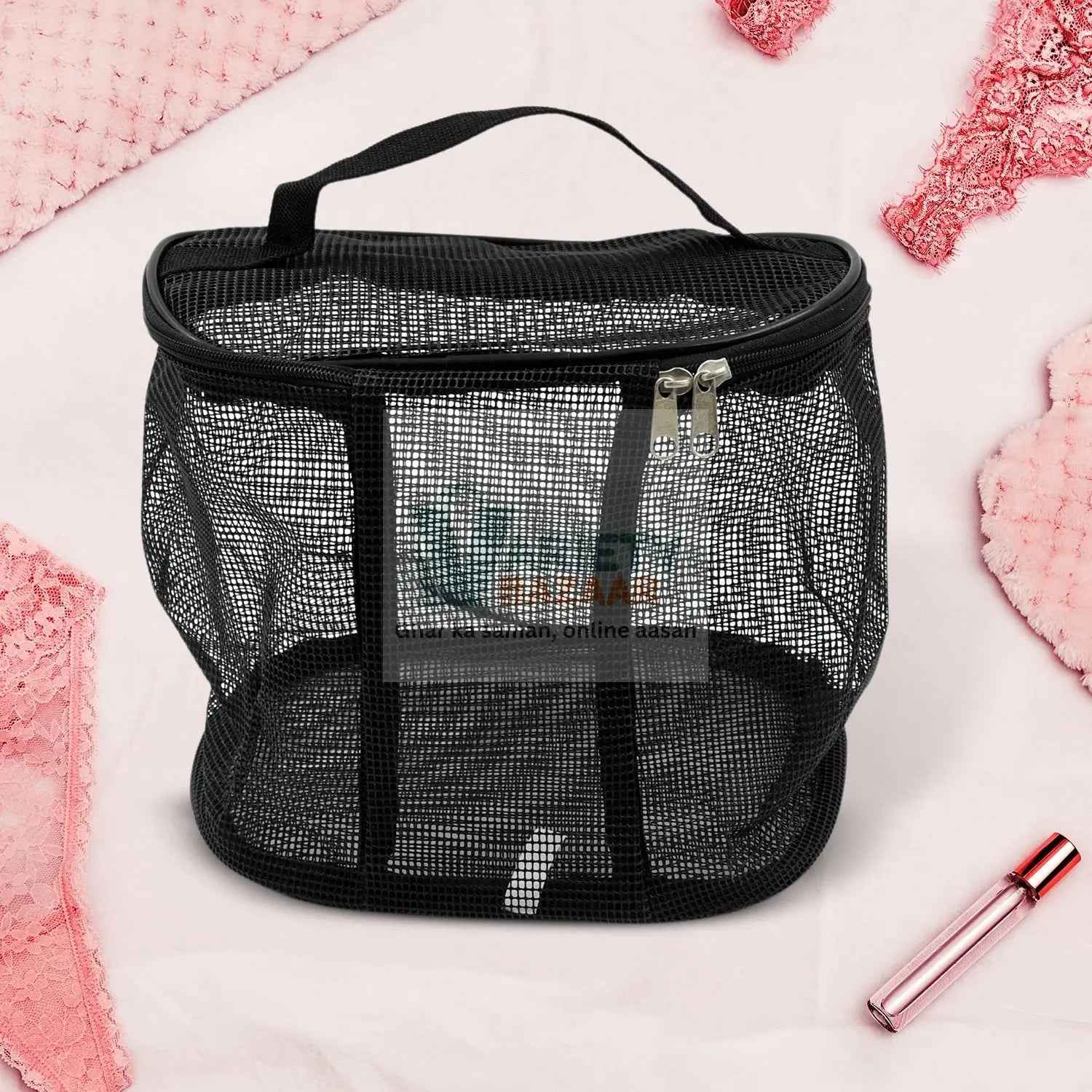 Multi purpose storage bag clear cosmetic case Toiletry Bag mesh makeup pouch Toiletries Organizer mesh cosmetic pouch Makeup Bag mesh toiletry Cosmetics Bag Storage Box outdoor
