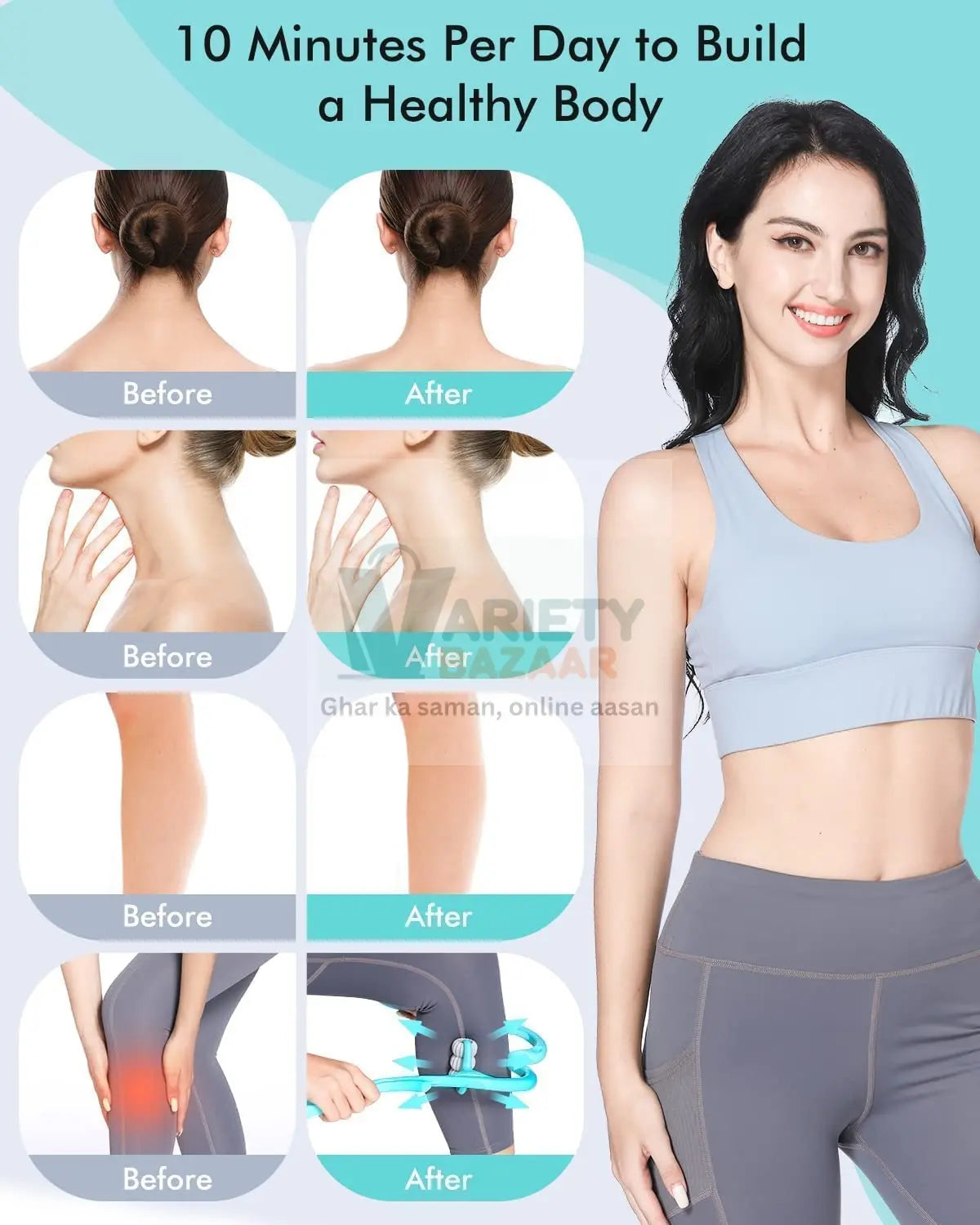 NECK SHOULDER MASSAGER, PORTABLE RELIEVING THE BACK FOR MEN RELIEVING THE WAIST WOMEN (1PC) Travel Sahayak