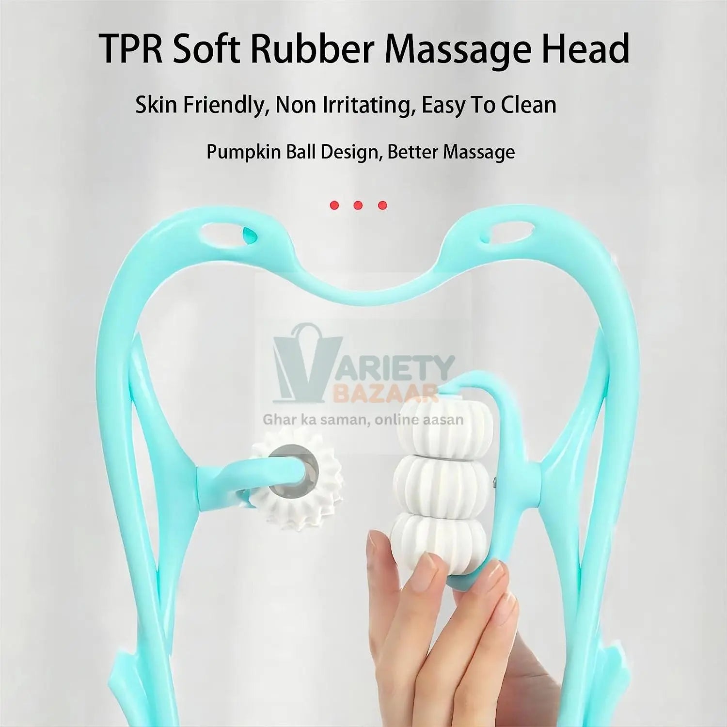 NECK SHOULDER MASSAGER, PORTABLE RELIEVING THE BACK FOR MEN RELIEVING THE WAIST WOMEN (1PC) Travel Sahayak