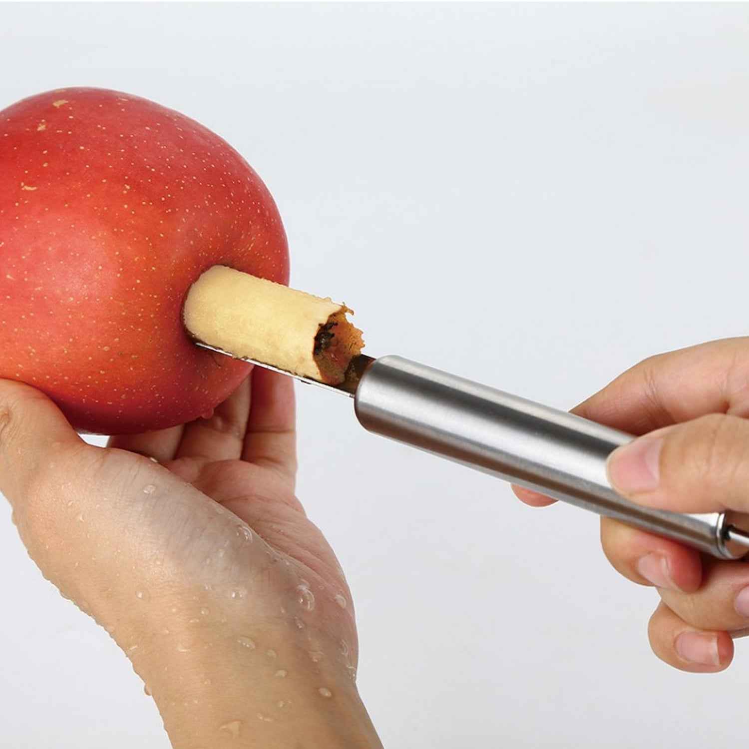 5506 Fruit Core Stainless Steel Set Core Remover For Apple And Pear Kitchen Prep Tool Fruit Core Remover Tool With Soft Handle Apple Corer Stainless Steel Kitchen Gadget Dishwasher Safe