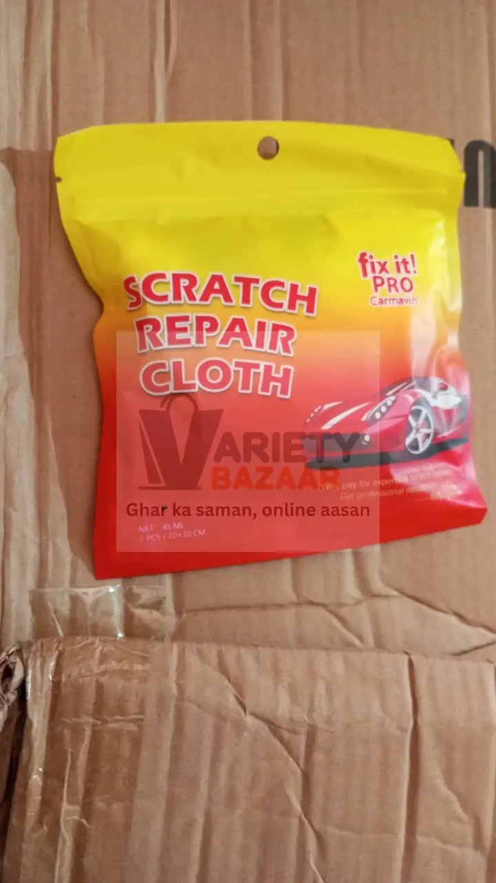 Nano Magic Car Scratch Remover Cloth, Multipurpose Scratch Repair Cloth, Cloth for Car Paint Scratch Repair, Easy to Repair Slight Scratches on the Surface Polishing Repeatable Use for All Kinds of Car (45 ML Repair Solution, 2 Gloves, 2 nano Cloth) Variety Bazaar