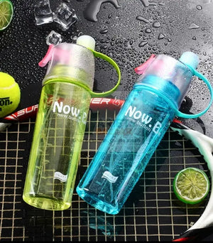 New Spray Portable Water Bottle (600ML) Variety Bazaar