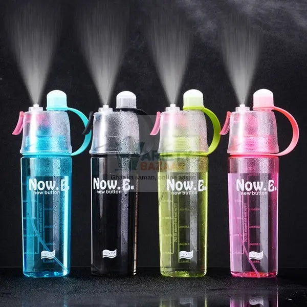 New Spray Portable Water Bottle (600ML) Variety Bazaar