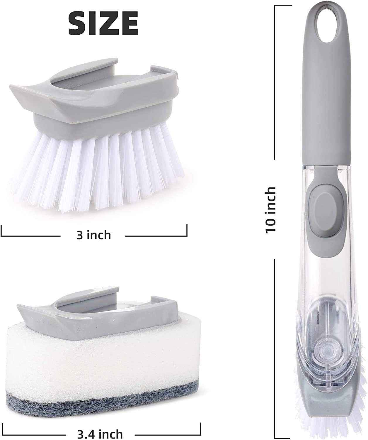 1271 Automatic Liquid Dispenser Dish Clean Brush Scrubber