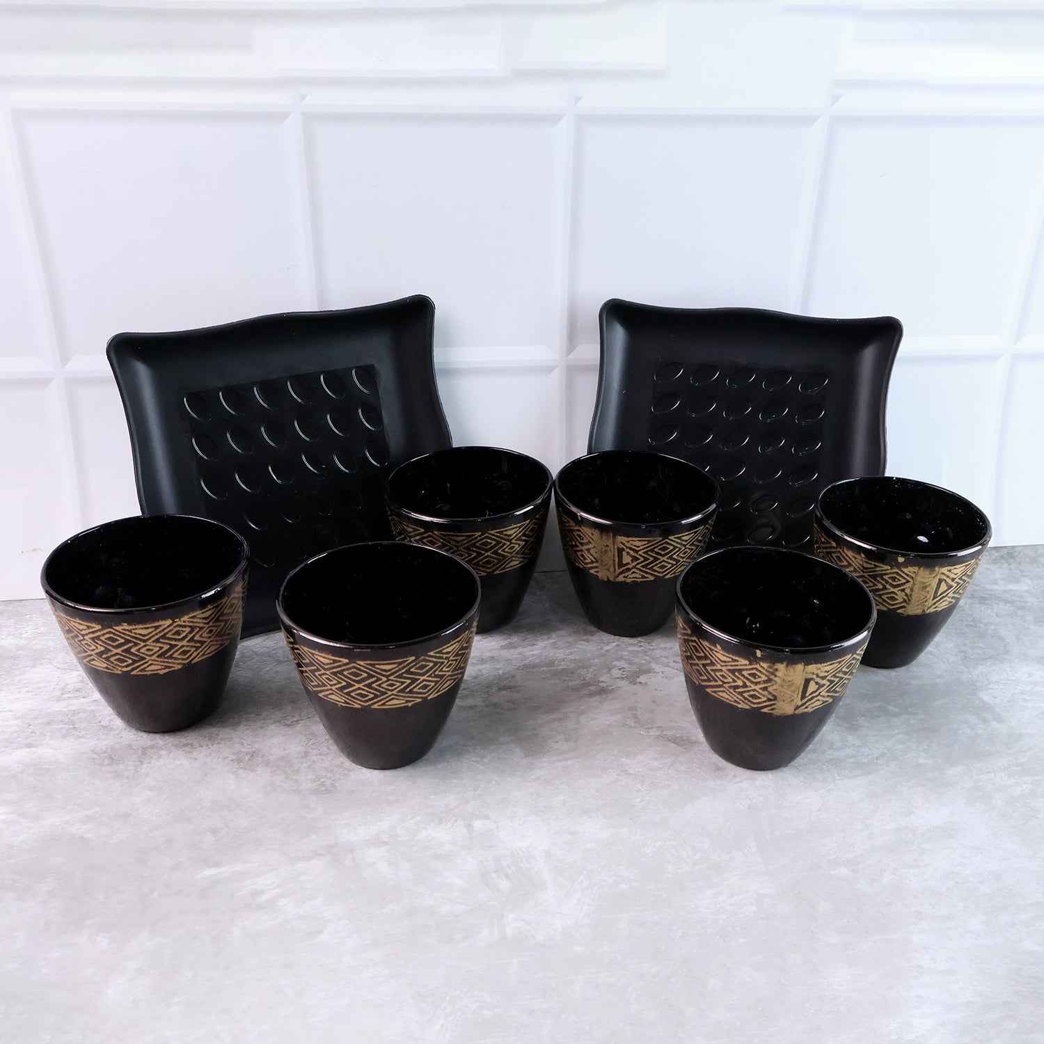 2 Bowl  6 Glass Snake Set ( 8 Pc Set )