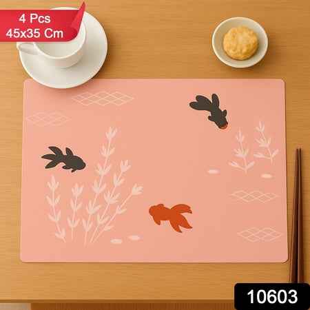 Decorative Dining Table Placemats With Elegant Design (4 Pc  45x35 Cm)