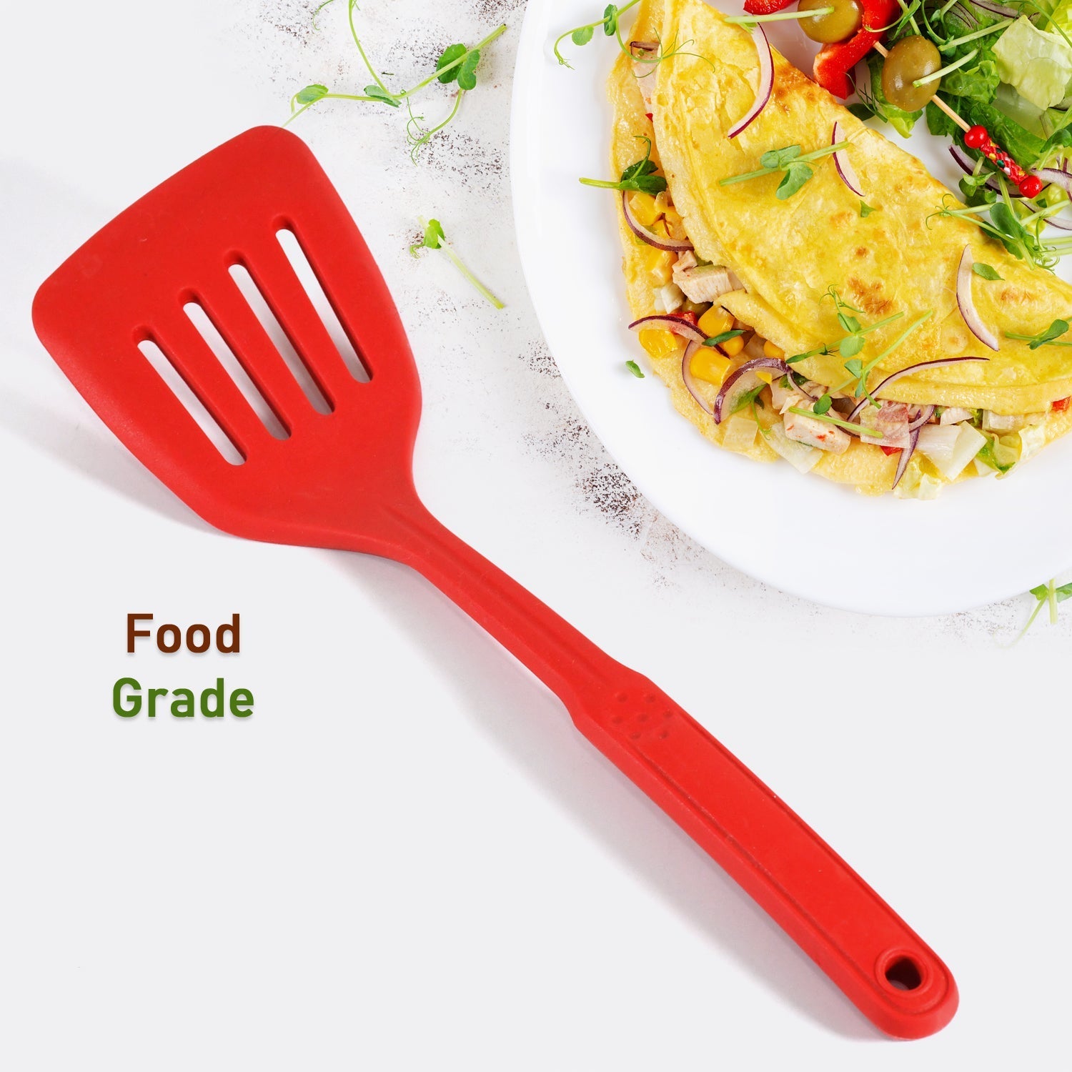 Multipurpose Silicone Spoon, Silicone Basting Spoon Non-Stick Kitchen Utensils Household Gadgets Heat-Resistant Non Stick Spoons Kitchen Cookware Items For Cooking and Baking (6 Pcs Set) travel sahayak