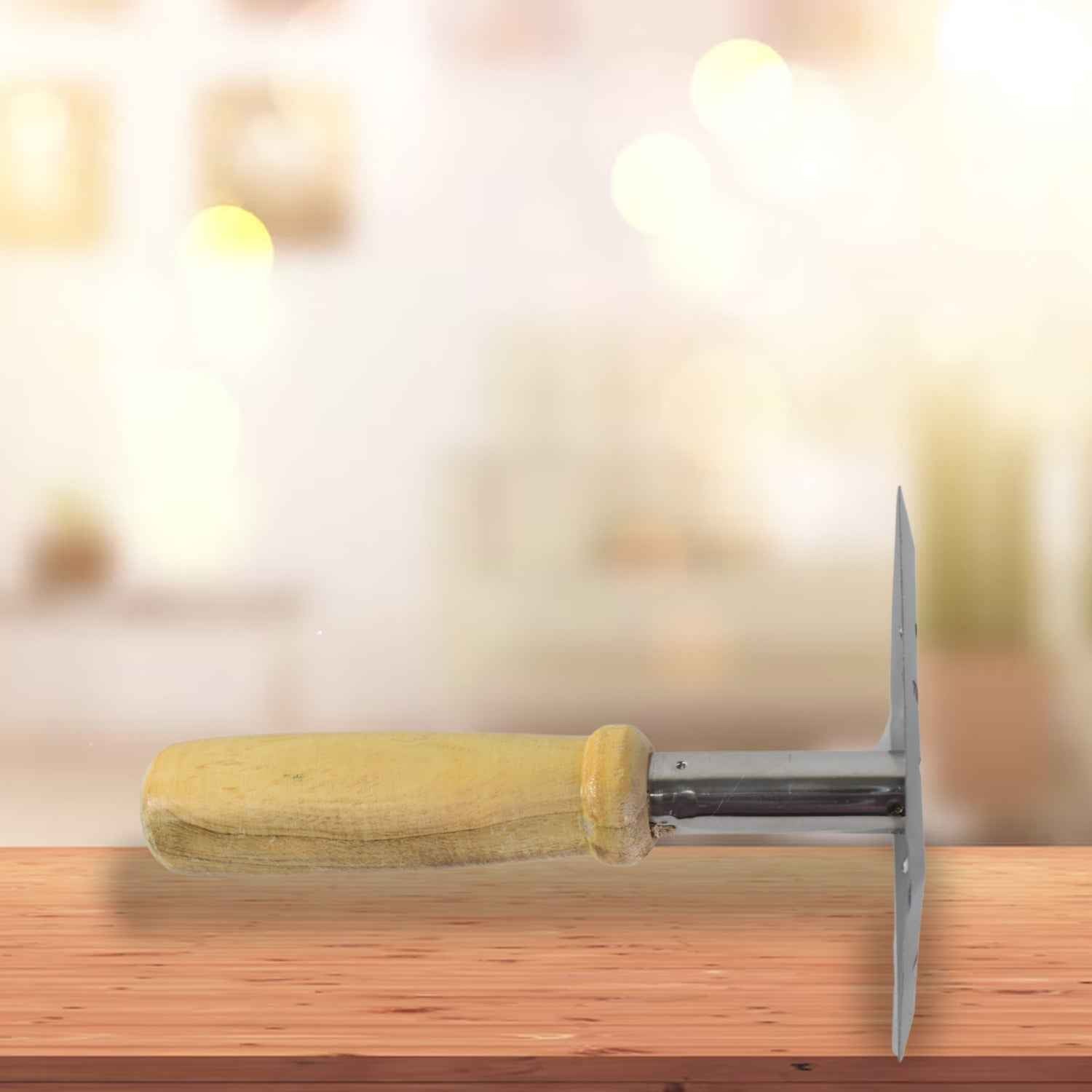 Kitchen Tools Wooden Handle Square Stainless Steel Potato Masher (1 Pc)