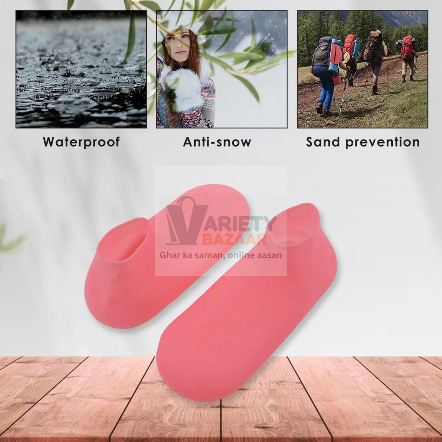Anti-skid silicone shoe covers for all activities.