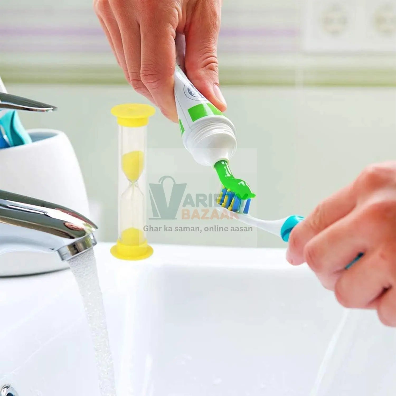 Plastic Hourglass Sand Timer Set – 3-Min Sand Clock for Kitchen, Office, School & Kids (5 Pc) Variety Bazaar