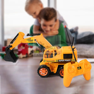 Plastic JCB Construction Toy Remote Control JCB Toys for Kids Boys, Super Power Remote Control JCB Truck Construction Toy (1 Set) Variety Bazaar