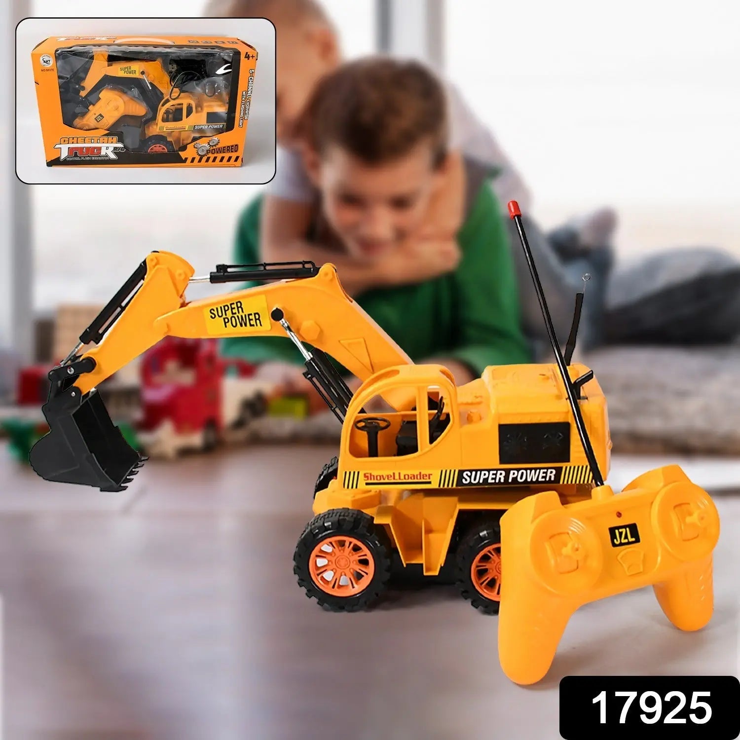 Plastic JCB Construction Toy Remote Control JCB Toys for Kids Boys, Super Power Remote Control JCB Truck Construction Toy (1 Set) Variety Bazaar