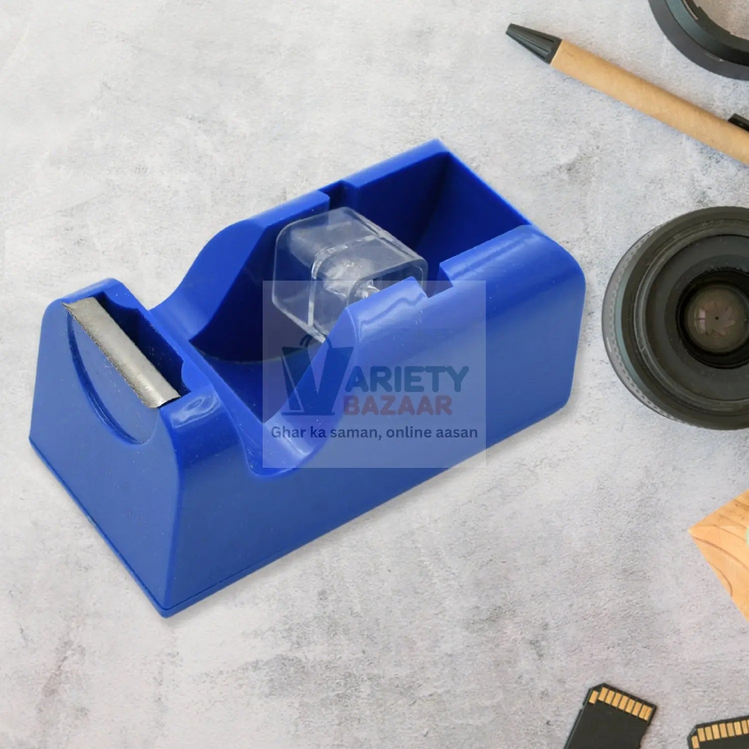 Plastic Tape Dispenser Cutter for Home Office use, Tape Dispenser for Stationary, Tape Cutter Packaging Tape School Supplies (1 pc / 235 Gm) travel sahayak